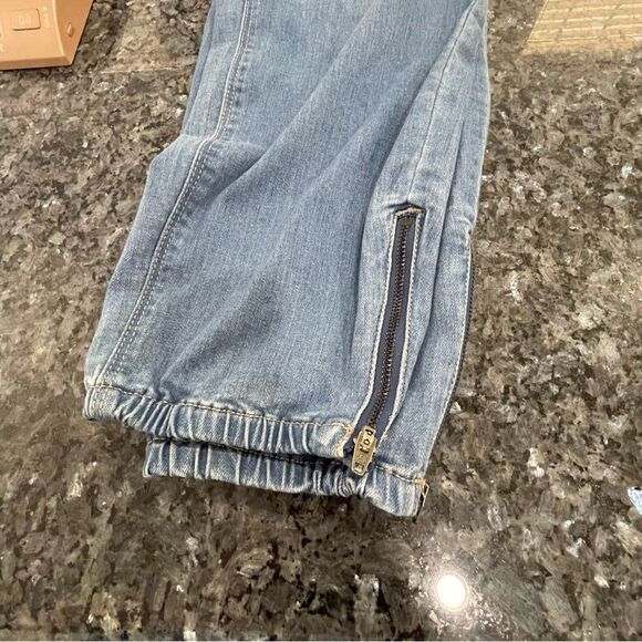 Susan Graver Jeans Denim Jogger Pants Elastic Waist size 34” Casual Comfy - Picture 7 of 11